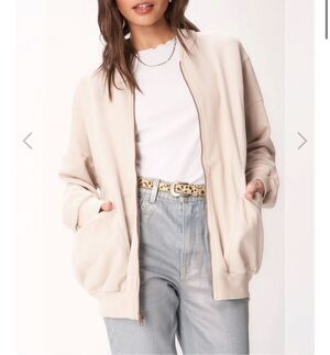 Project Social $168 T Mckinley Zip Front Jacket Oversized Small NEW